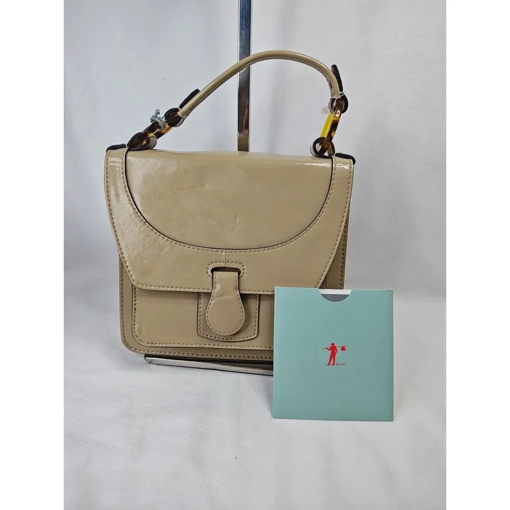 HOBO Lady Leather Handbag Almond Beige NWT Top Handle Crossbody Shoulder Bag New
